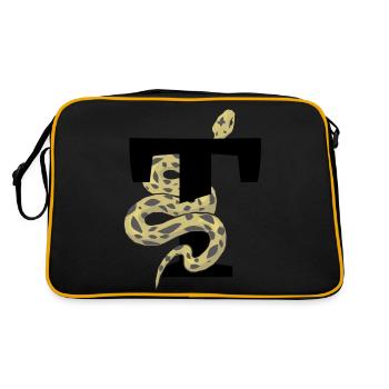 Lettre t serpent - Sac Retro - noir/or - Dos