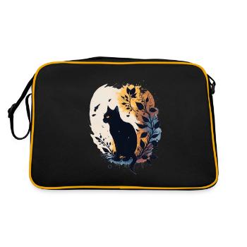 Great black cat - Retro Bag - black/gold - Back