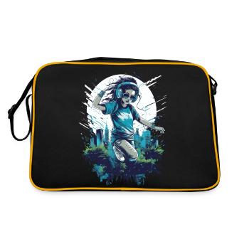 Profitez du pouvoir de la musique - Sac Retro - noir/or - Dos