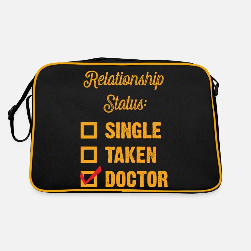 Dr. Check! - Retro Tasche - Schwarz/Gold