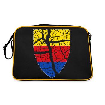 Drapeau de la Hollande-Septentrionale dans les armoiries - Sac Retro - noir/or - Dos