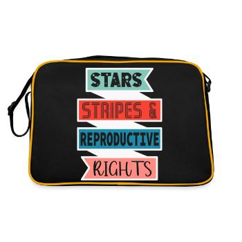 Rayures étoilées et droits de reproduction - Sac Retro - noir/or - Dos