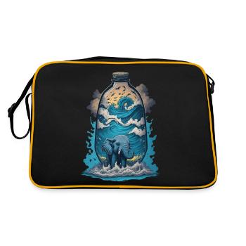 Elephant In Bottle - Retro Bag - black/gold - Back
