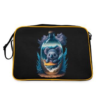 Koala In Bottle - Retro Bag - black/gold - Back