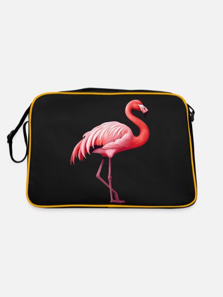 Flamingo - Retro Bag - black/gold