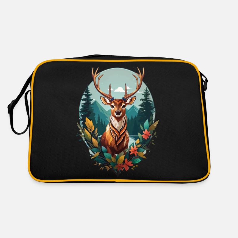 Cerf - Sac Retro - noir/or