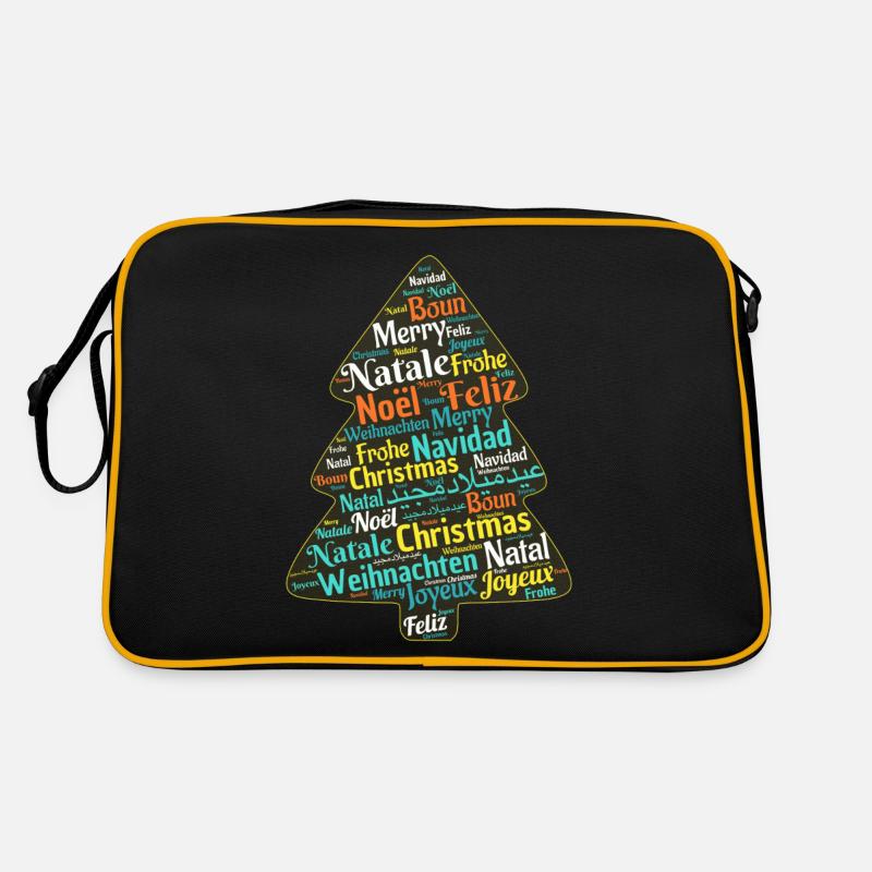 Geschenkidee Weihnachten - Retro Tasche - Schwarz/Gold