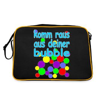 bubble deutsche Version Nr.2 - Retro Tasche - Schwarz/Gold - Hinten