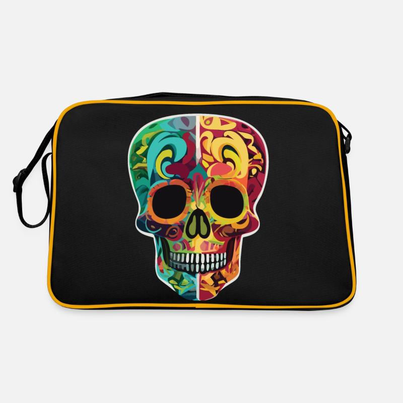Calavera - Bunter Totenkopf Retro Tasche