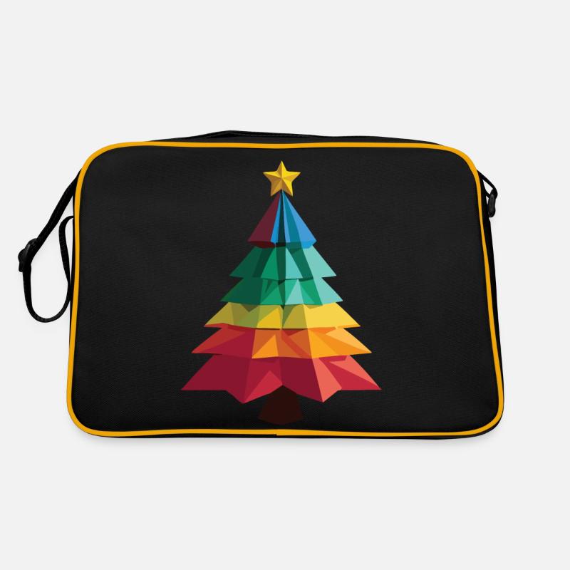 Low Poly Christmas Tree Retro Bag