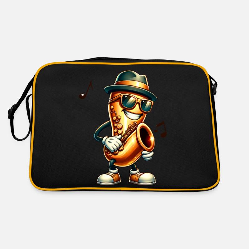 Jazz It! 🎷 Cool Saxophone with Hat and Shades Retro Bag