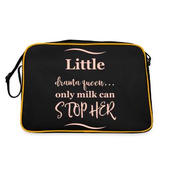 Babysprüche - Retro Tasche - Schwarz/Gold - Hinten