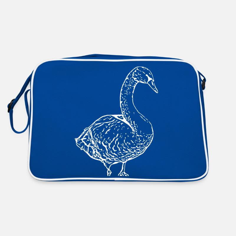 Swan White Duck Bird Goose Retro Bag
