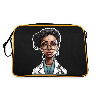 Médecin / professionnel de la santé / médecin / profession / spécialiste - Sac Retro - noir/or - Dos