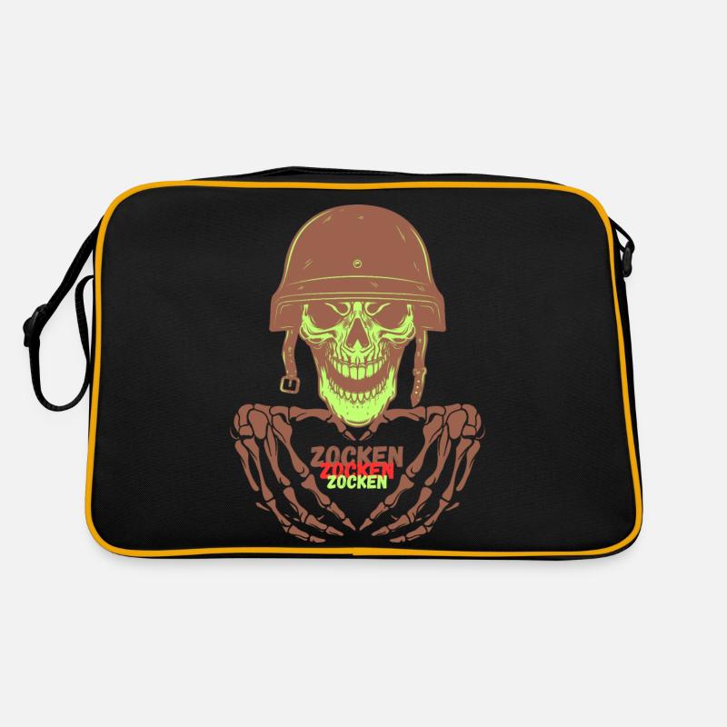 skull zocker Retro Tasche