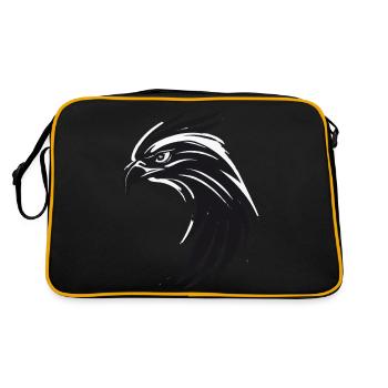 Aigle Oiseau de proie tête - Sac Retro - noir/or - Dos