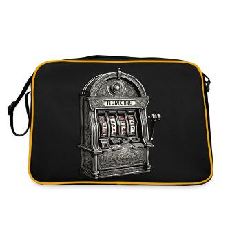 Machine à sous / Bandit manchot / Casino / Gagner - Sac Retro - noir/or - Dos