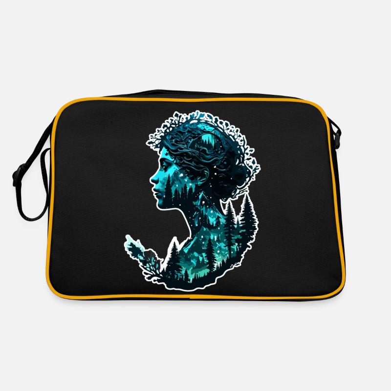 Silhouette / Forest / Portrait / Trees / Person Retro Bag