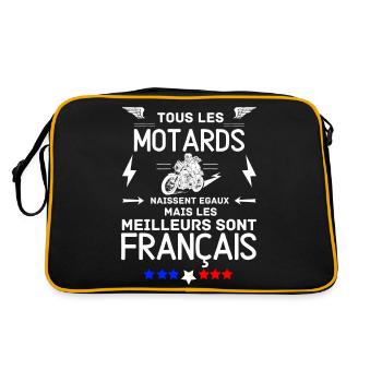 THE BEST FEMALE BIKERS ARE BELGIAN - Retro Bag - black/gold - Back