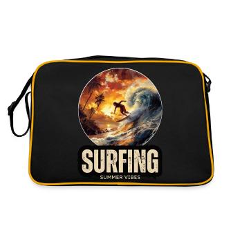 Surf Surfer Sports nautiques - Sac Retro - noir/or - Dos