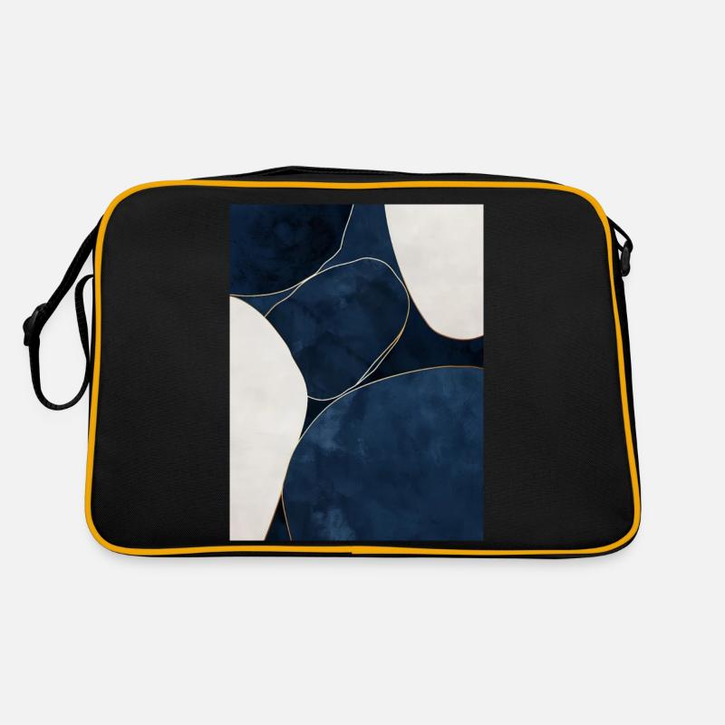 Vert Abstrait 16 - Sac Retro - noir/or