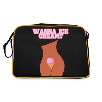 Wanna Ice Cream? - Retro Bag - black/gold - Back