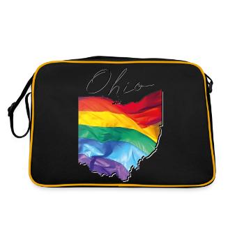 Ohio (United States) | Real Flag | LGBTQIA+ Script - Retro Bag - black/gold - Back