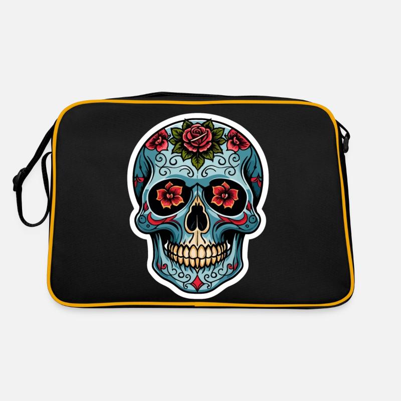 Crâne Néo Traditionnel Sac Retro
