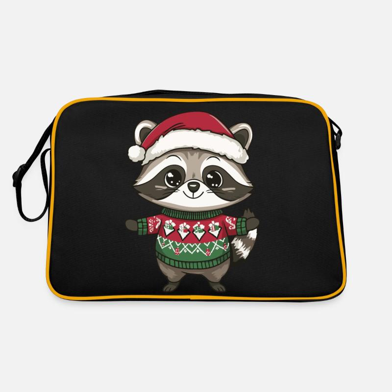 Noël du raton laveur Sac Retro