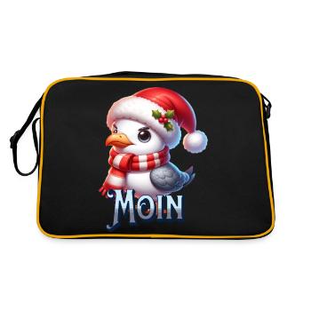 Moin Seagull Christmas - Retro Bag - black/gold - Back