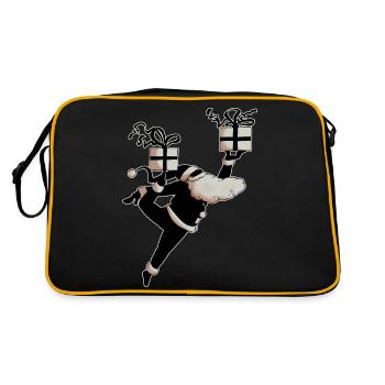 Santa Dancer (v2) - Retro Bag - black/gold - Back
