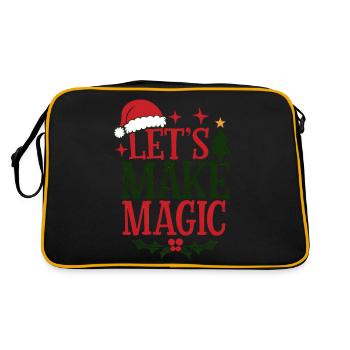 magie de noel - pere noel - fete - Sac Retro - noir/or - Dos