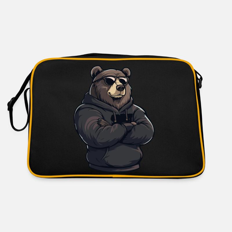 Bear Comic Brown Bear Retro Bag
