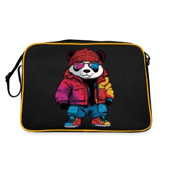 Panda Fashion Winter - Retro Bag - black/gold - Back
