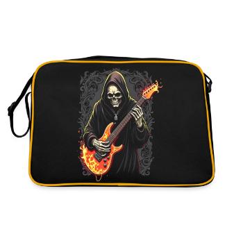 Grim Reaper avec guitare électrique Rock Heavy Metal - Sac Retro - noir/or - Dos