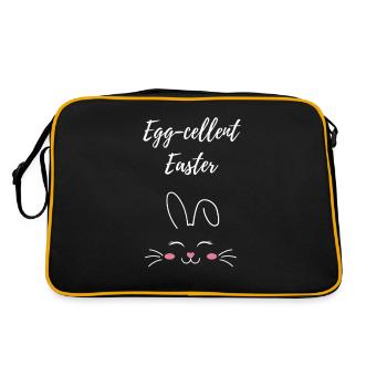 Lapin de Pâques Mignon Dicton Cadeau - Sac Retro - noir/or - Dos