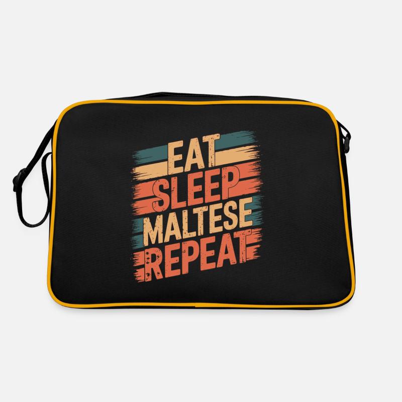 Eat. Sleep. Malteser. Repeat. Retro Tasche