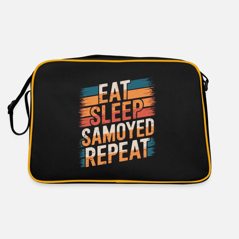 Manger. Dormir. Samoyède. Répéter. Sac Retro