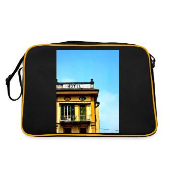 Hotel 50er - Retro Tasche - Schwarz/Gold - Hinten
