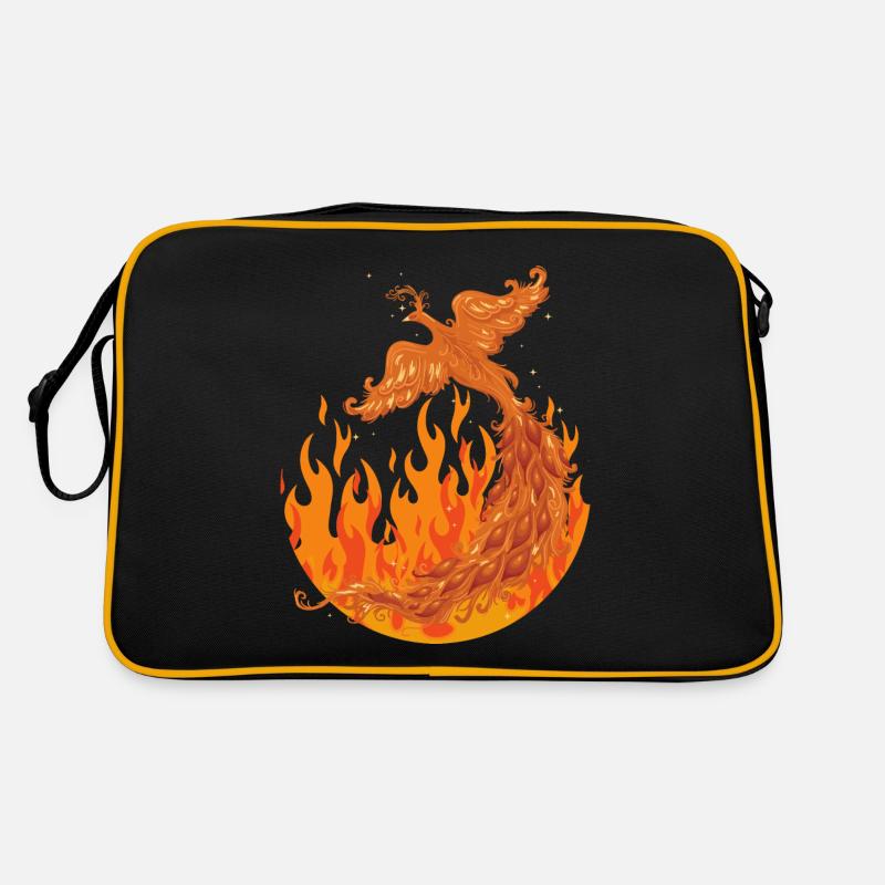 Phönix - Retro Tasche - Schwarz/Gold