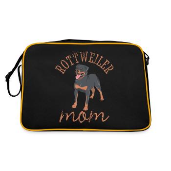 Rottweiler Rottie Maman maman mère Vintage - Sac Retro - noir/or - Dos