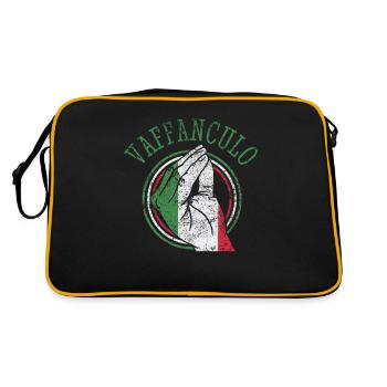 Drôle italienne Italie Vaffanculo geste hand - Sac Retro - noir/or - Dos