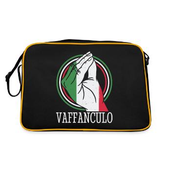 Drôle italienne Italie Vaffanculo geste hand - Sac Retro - noir/or - Dos