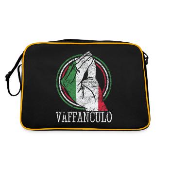 Drôle italienne Italie Vaffanculo geste hand - Sac Retro - noir/or - Dos