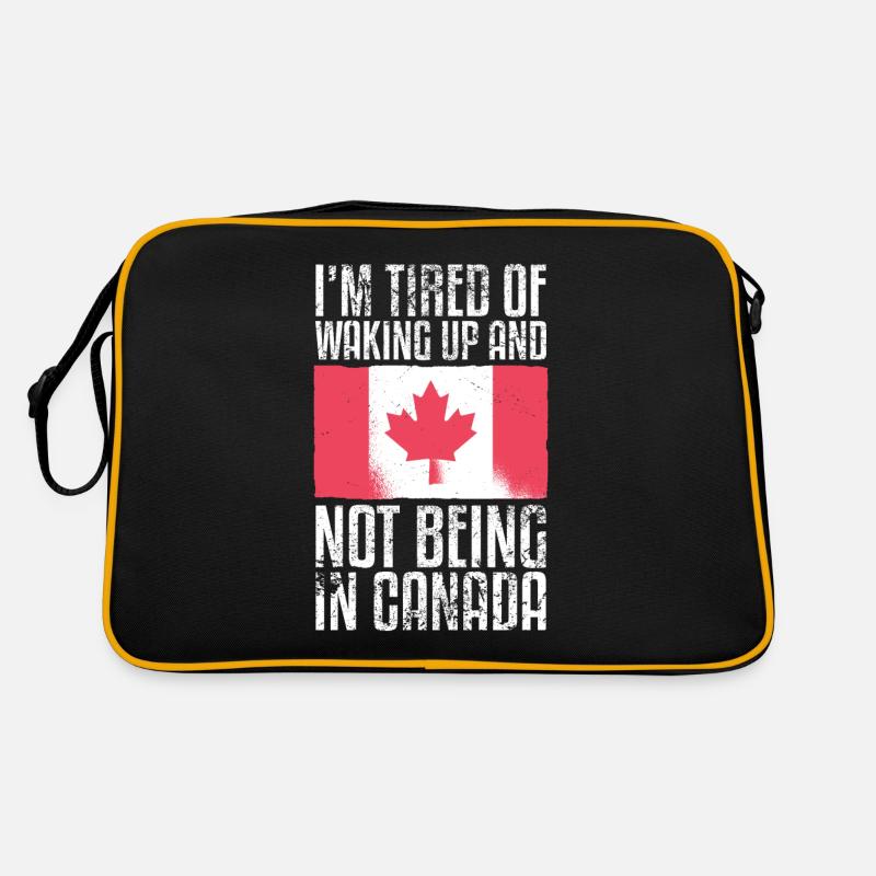 Canada Vacation Love Flag Funny Quotes Retro Bag