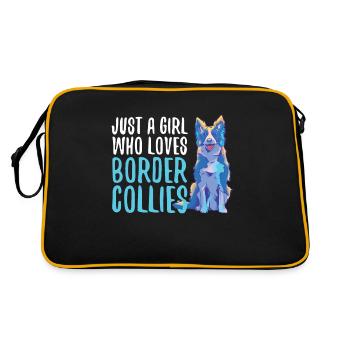 Design unique de Border Collie pour - Sac Retro - noir/or - Dos