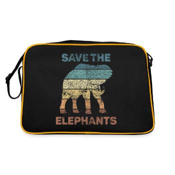 Elephant Lover Spirit Animal Design - Retro Bag - black/gold - Back