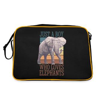 Rétro Vintage éléphant spirituel Animal Design - Sac Retro - noir/or - Dos