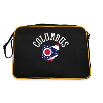 Drapeau de Columbus USA Patriotisme Fierté de la maison - Sac Retro - noir/or - Dos