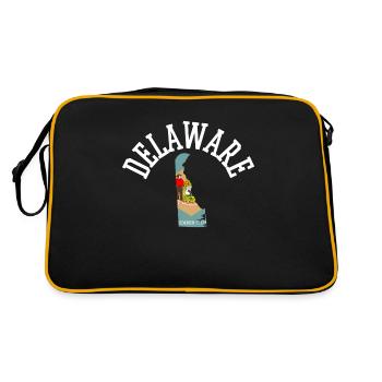 Drapeau patriote Delaware Usa Proud Homeland - Sac Retro - noir/or - Dos